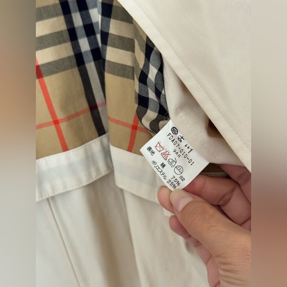Burberrys London Vintage Trench Coat Nova Check Beige/Cream Plaid - Picture 10 of 16